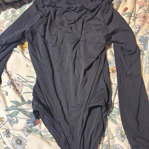 Elegant Black Long Sleeve Bodysuit